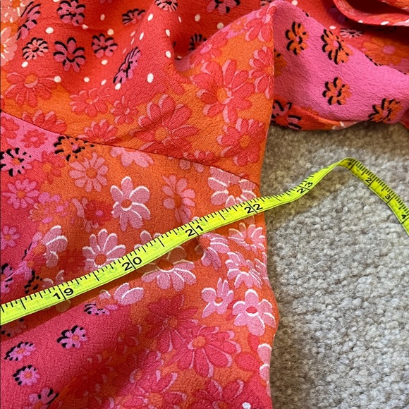 Oliver Bonas Vibrant Floral Long Sleeve Dress Size 14 - Picture 9 of 12